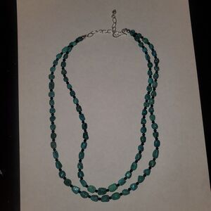 Jay King Mine Finds Double Strand Turquoise Onyx Necklace Silver 925